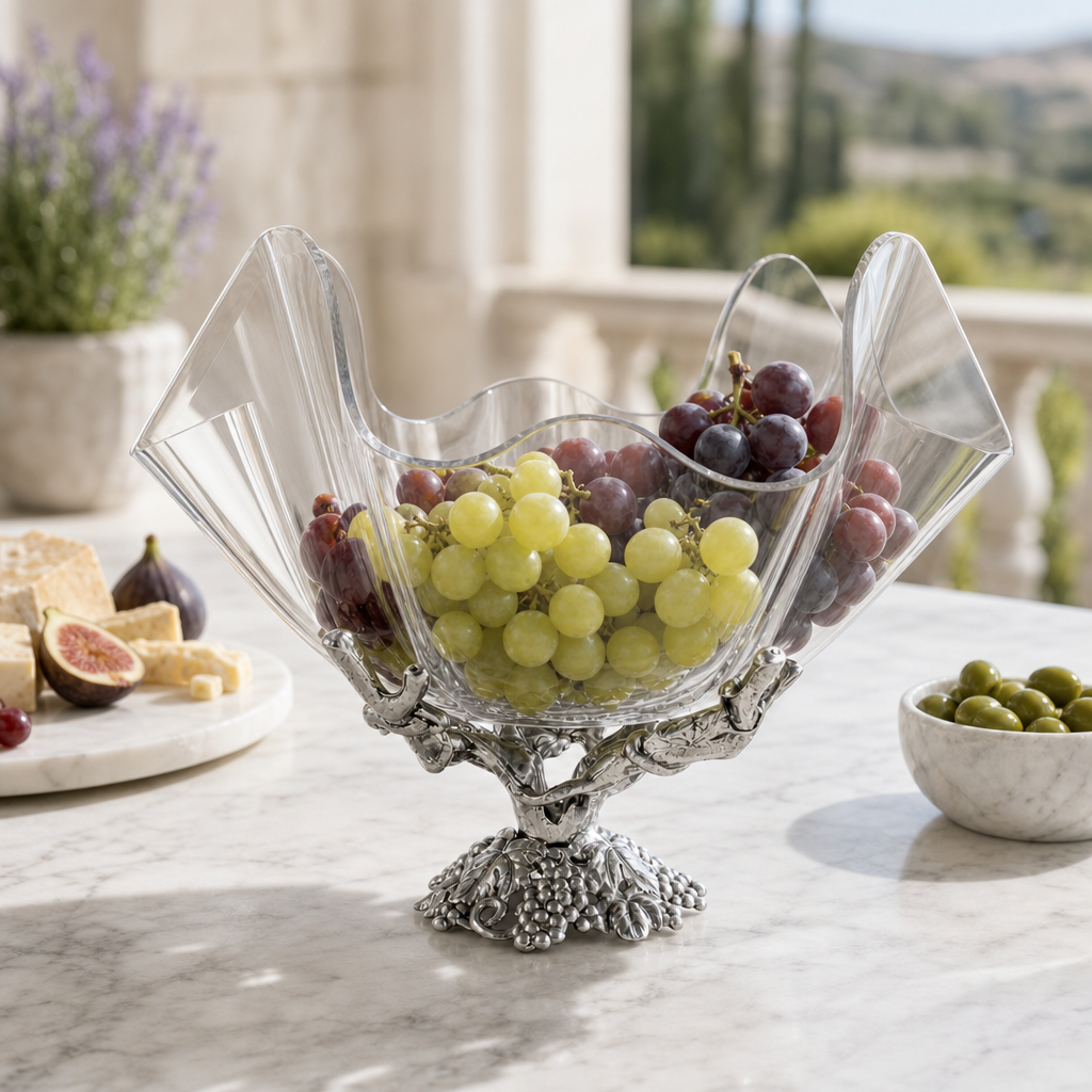 Grapevine Stand Acrylic Bowl 14