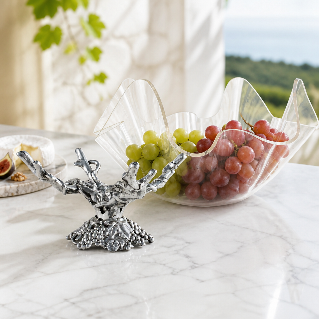 Grapevine Stand Acrylic Bowl 14
