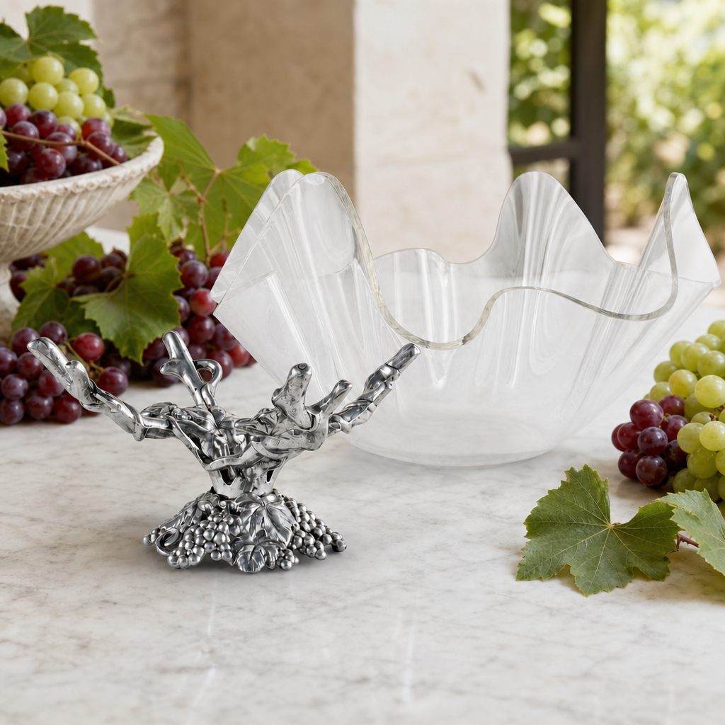 Grapevine Stand Acrylic Bowl 14