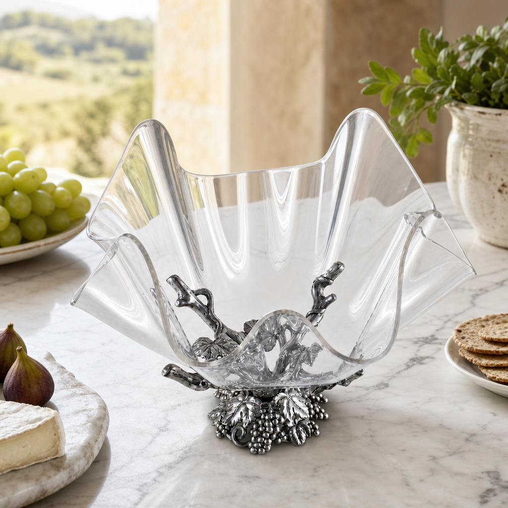 Grapevine Stand Acrylic Bowl 14