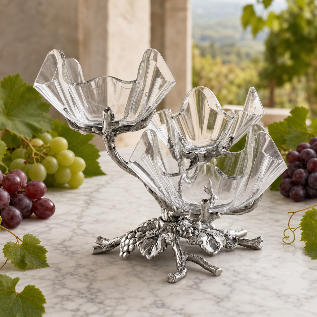 Grape Acrylic Bowls 3-Tiered Stand