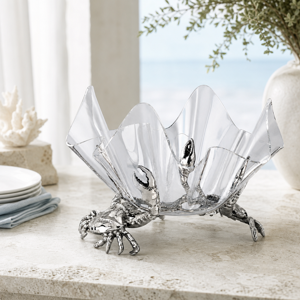 Crab Stand Acrylic Bowl 14