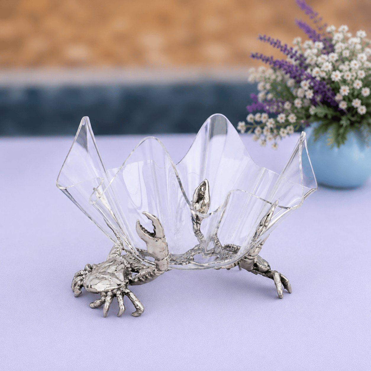 Crab Stand Acrylic Bowl 14