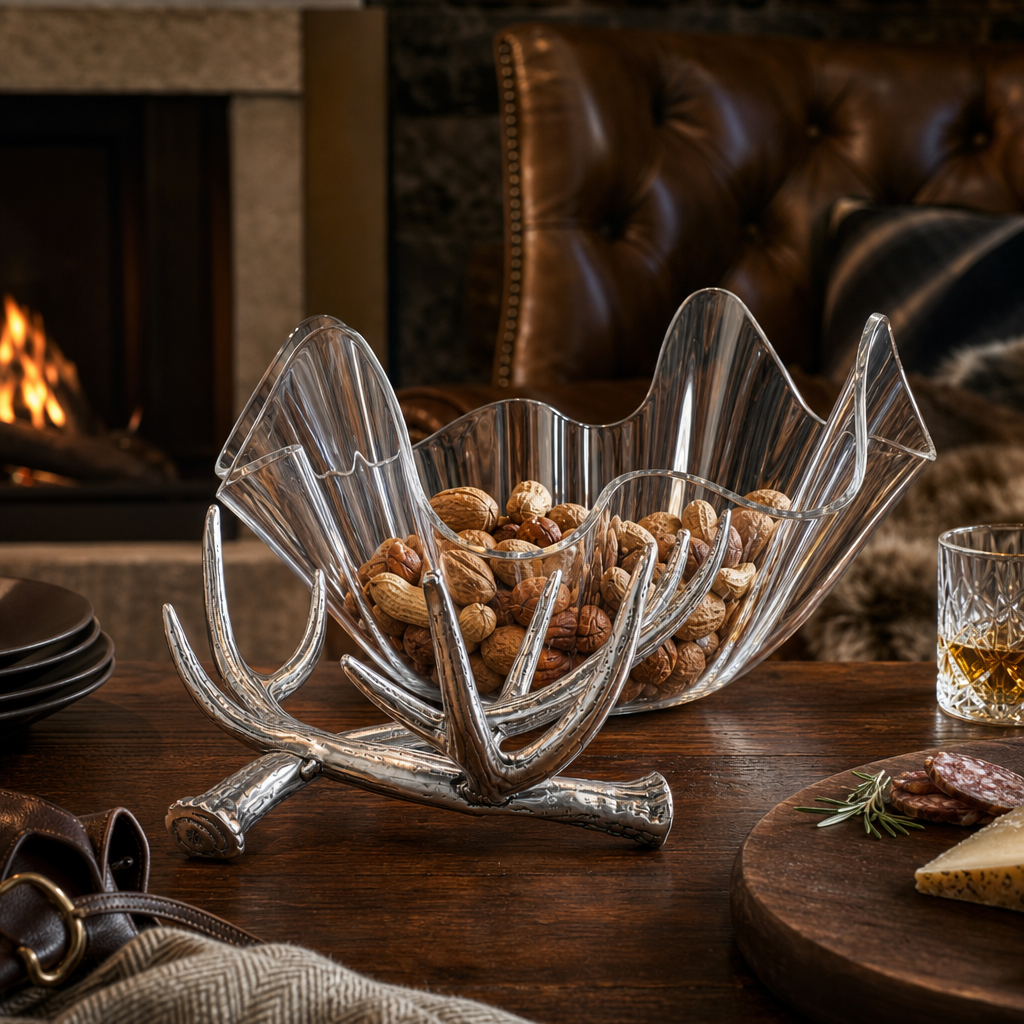Antler Stand Acrylic Bowl 14