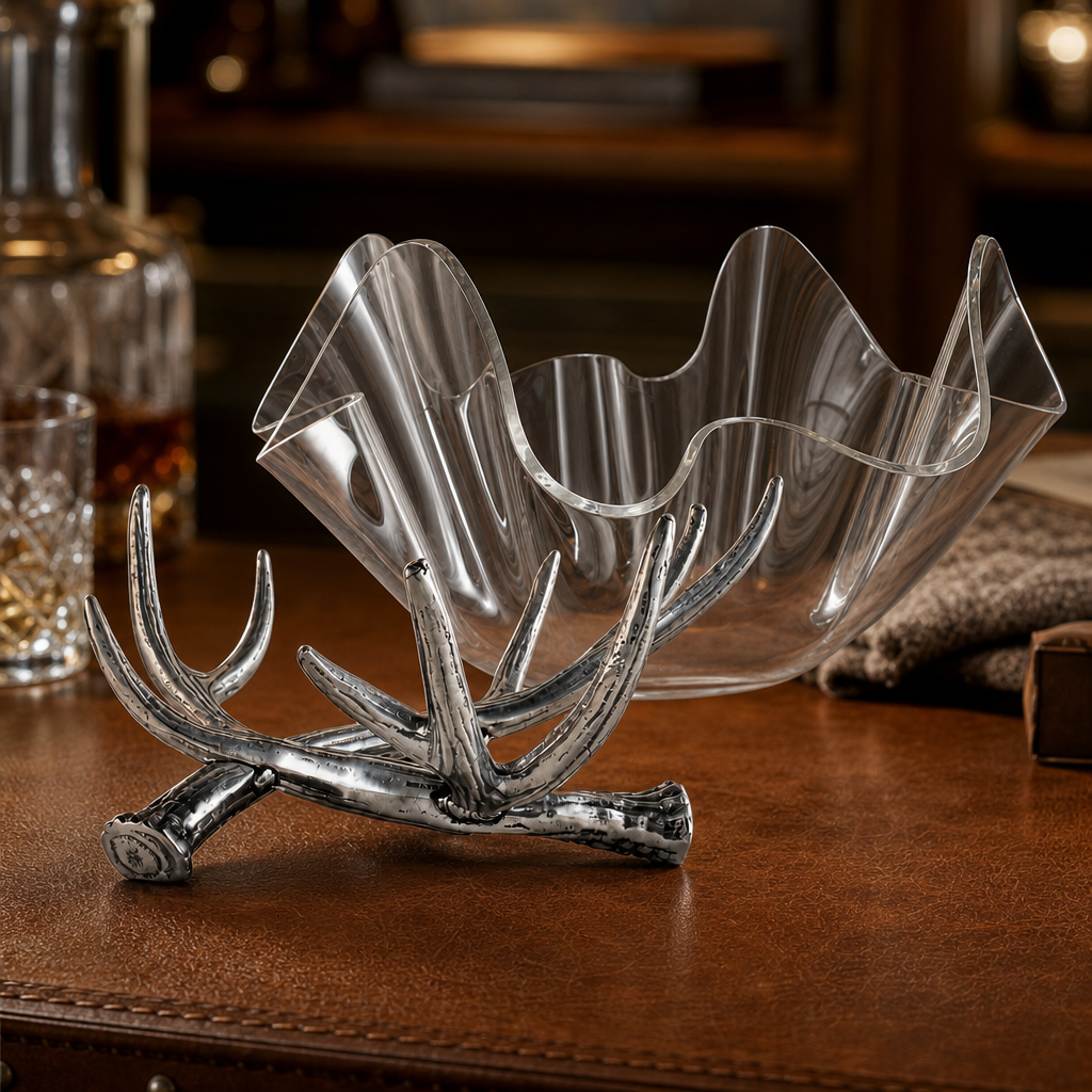 Antler Stand Acrylic Bowl 14