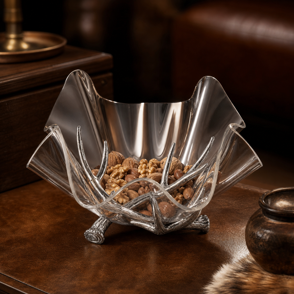 Antler Stand Acrylic Bowl 14