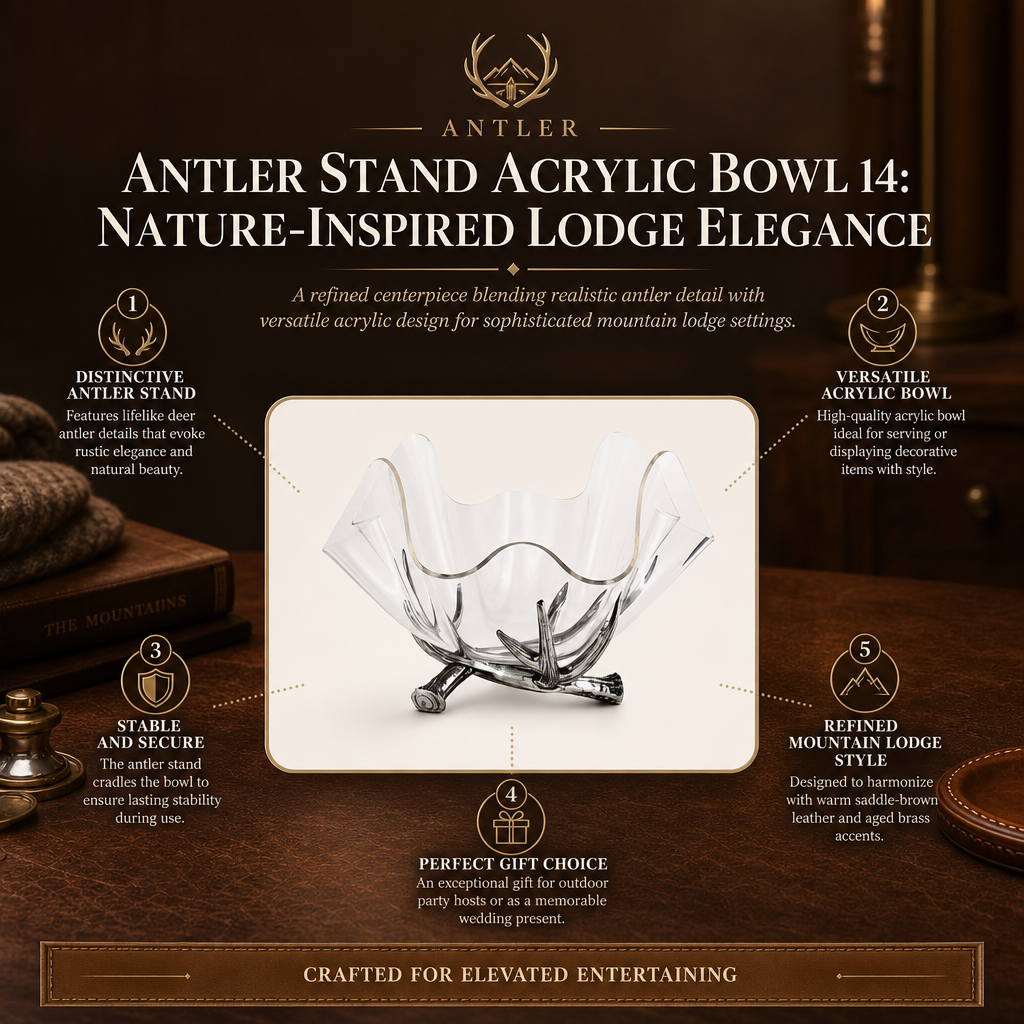 Antler Stand Acrylic Bowl 14