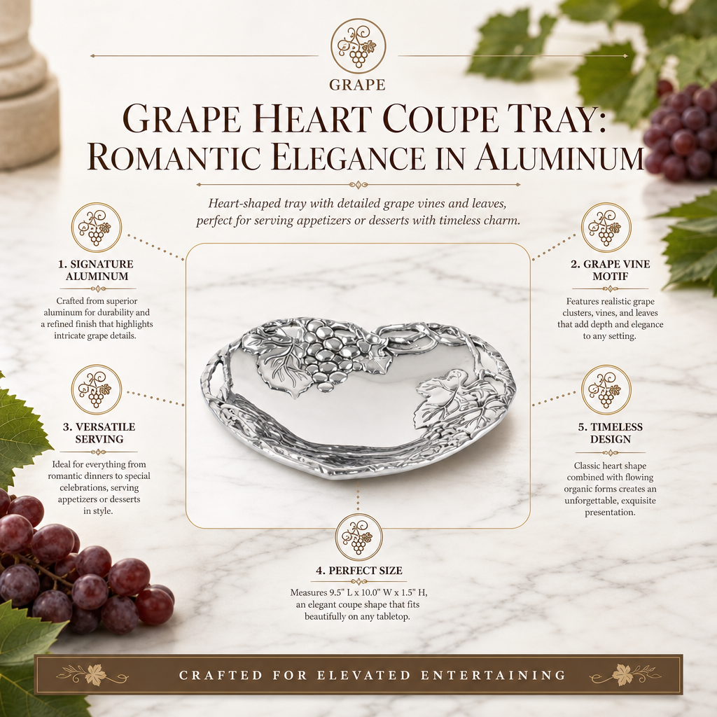 Grape Heart Coupe Tray