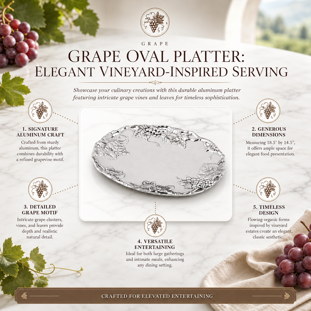 Grape Oval Platter