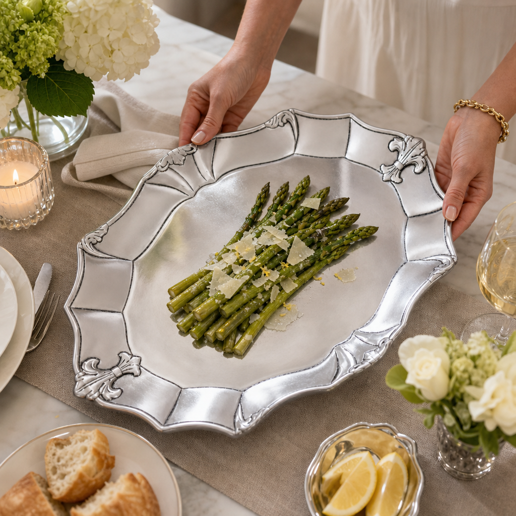 Fleur-De-Lis Oval Platter