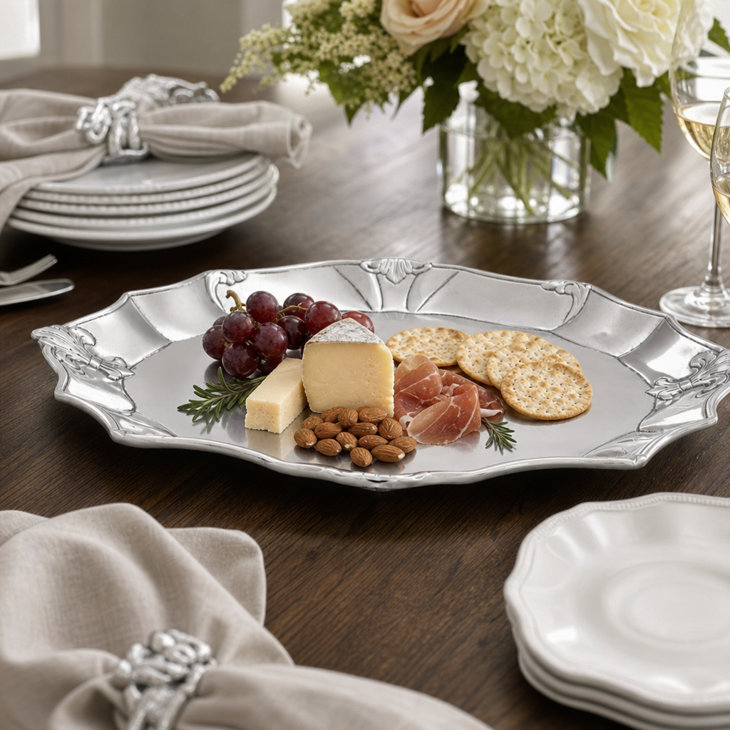 Fleur-De-Lis Oval Platter