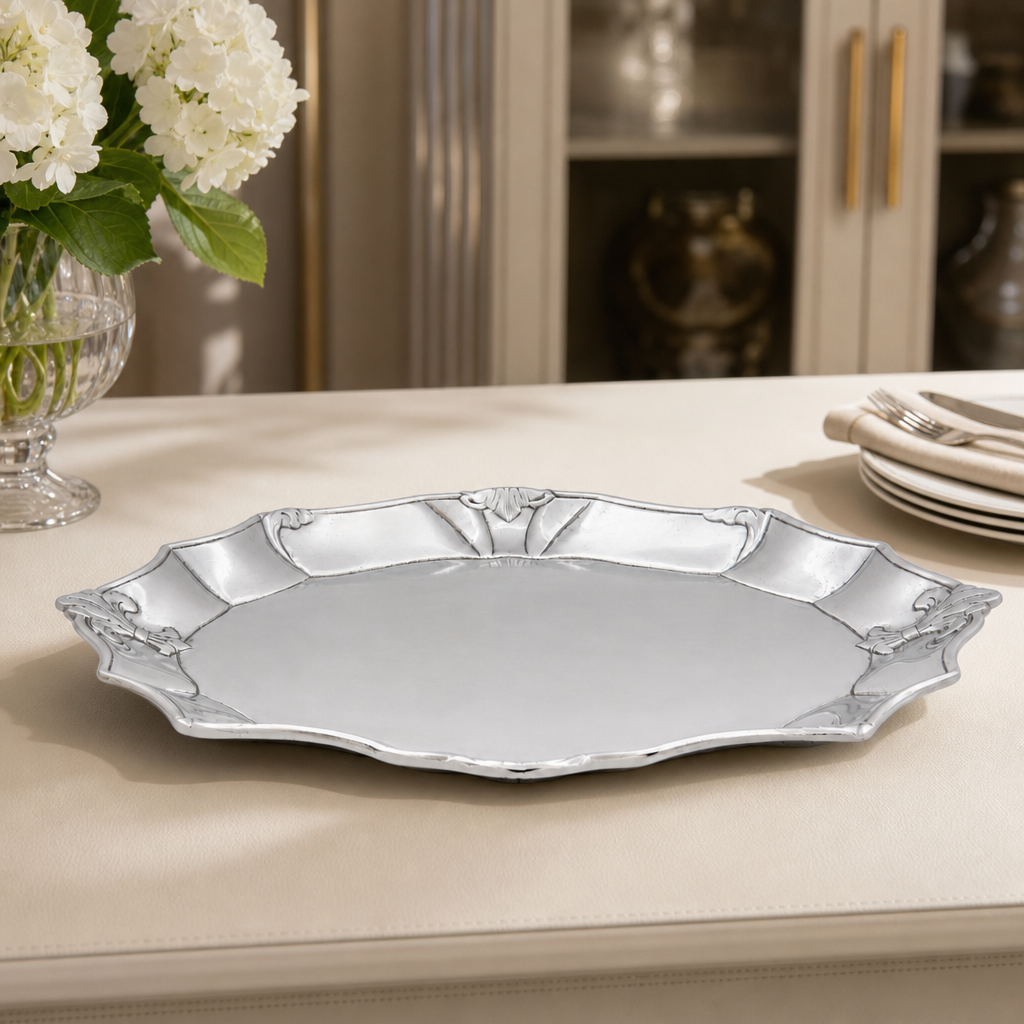 Fleur-De-Lis Oval Platter