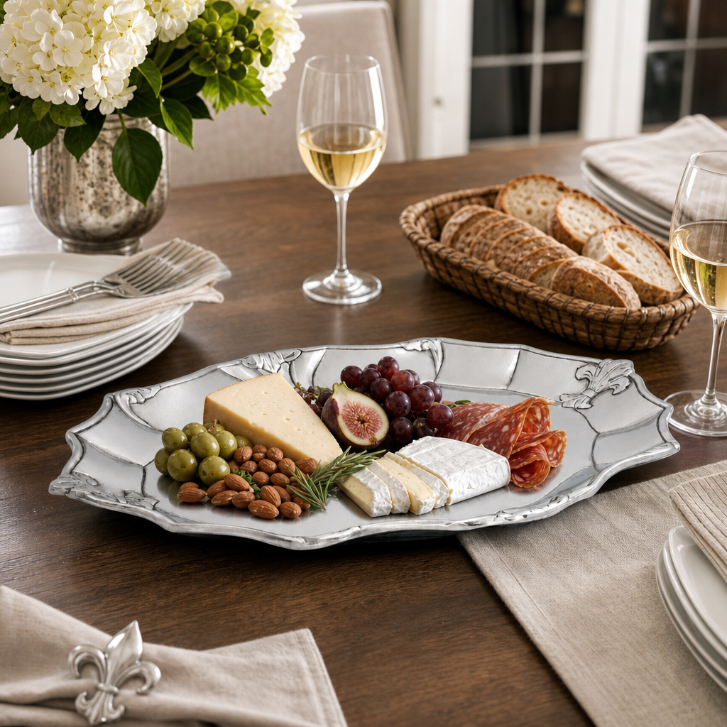 Fleur-De-Lis Oval Platter