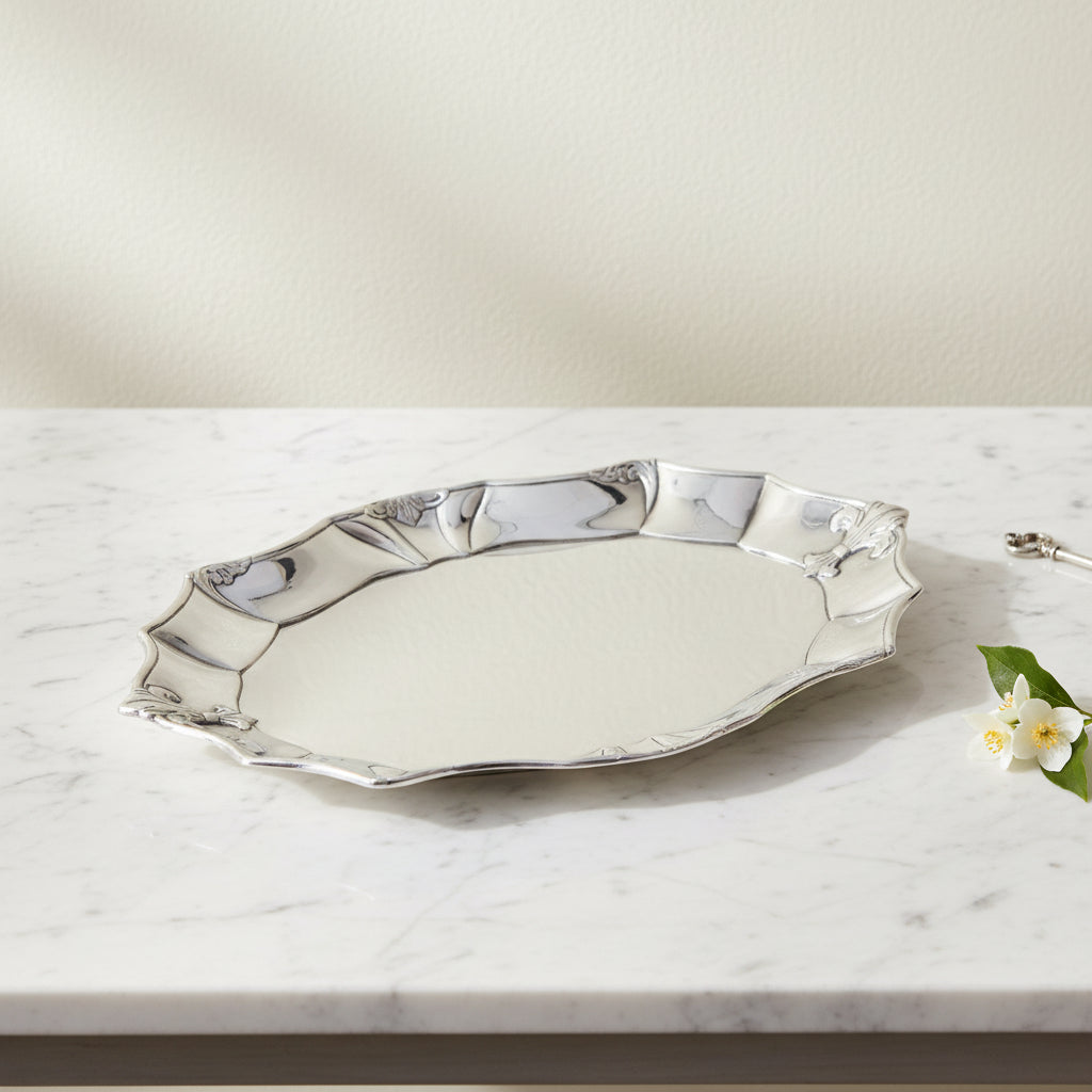 Fleur-De-Lis Oval Platter