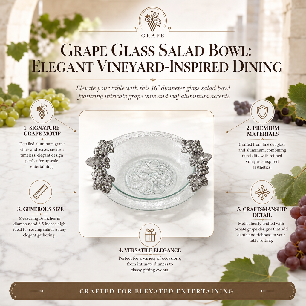 Grape Glass Salad Bowl