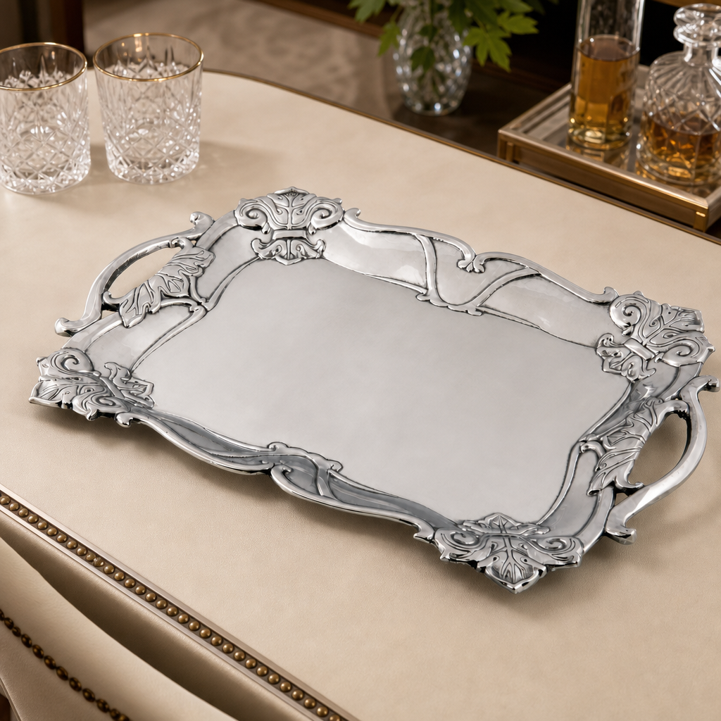 Fleur-De-Lis Rectangle Tray