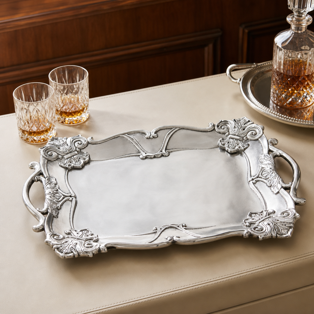 Fleur-De-Lis Rectangle Tray