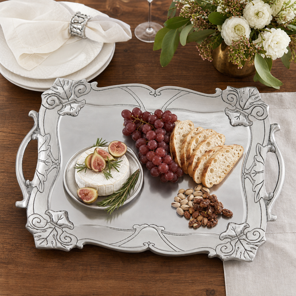 Fleur-De-Lis Rectangle Tray
