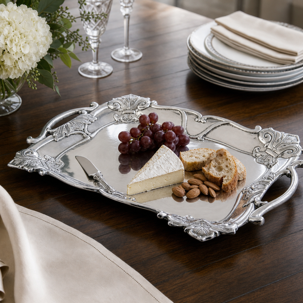 Fleur-De-Lis Rectangle Tray