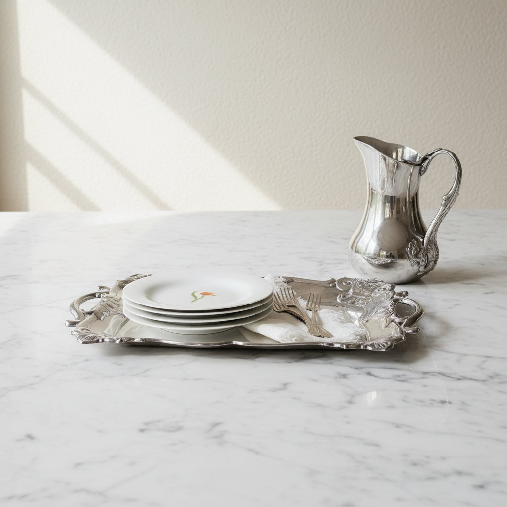 Fleur-De-Lis Rectangle Tray