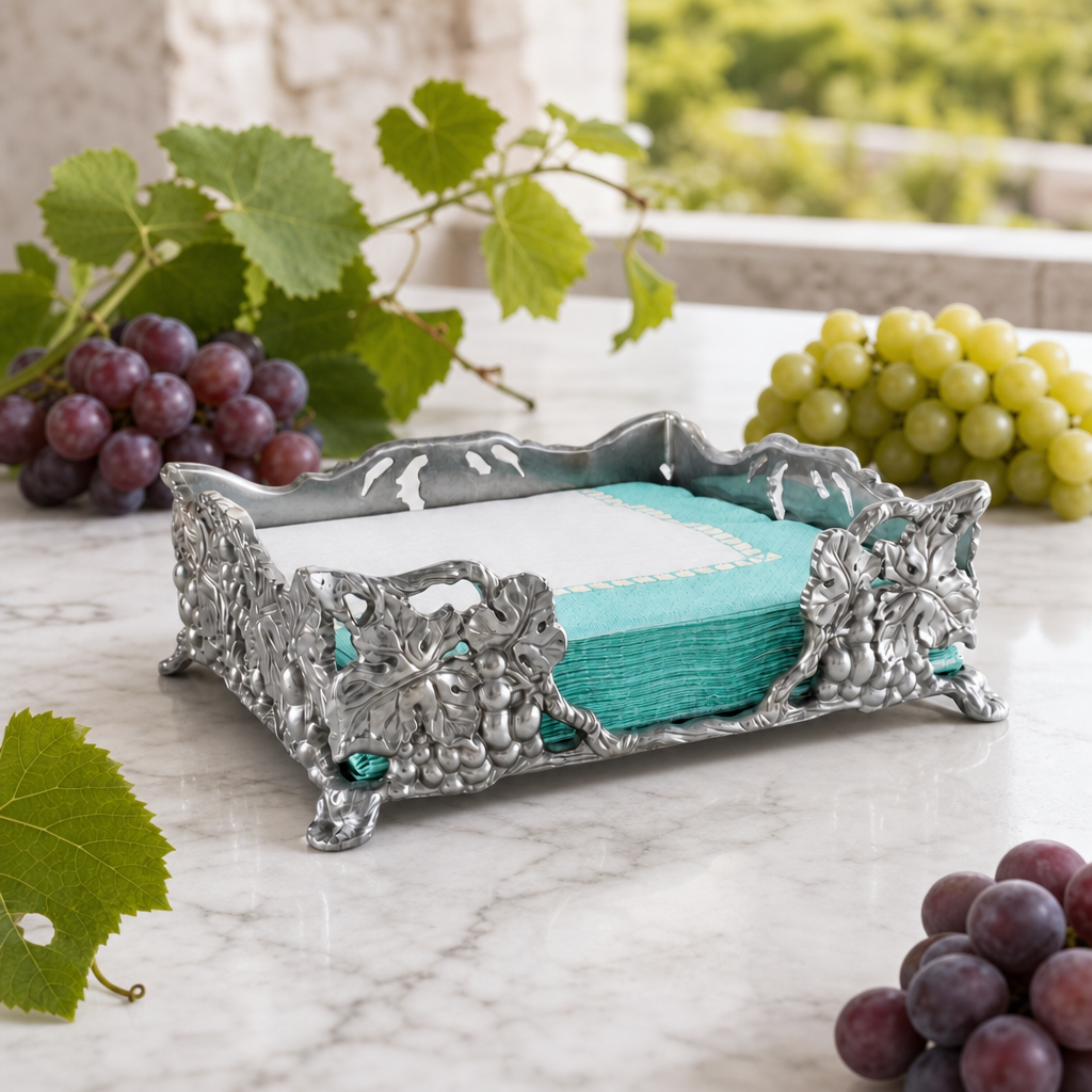 Grape Luncheon Napkin Box