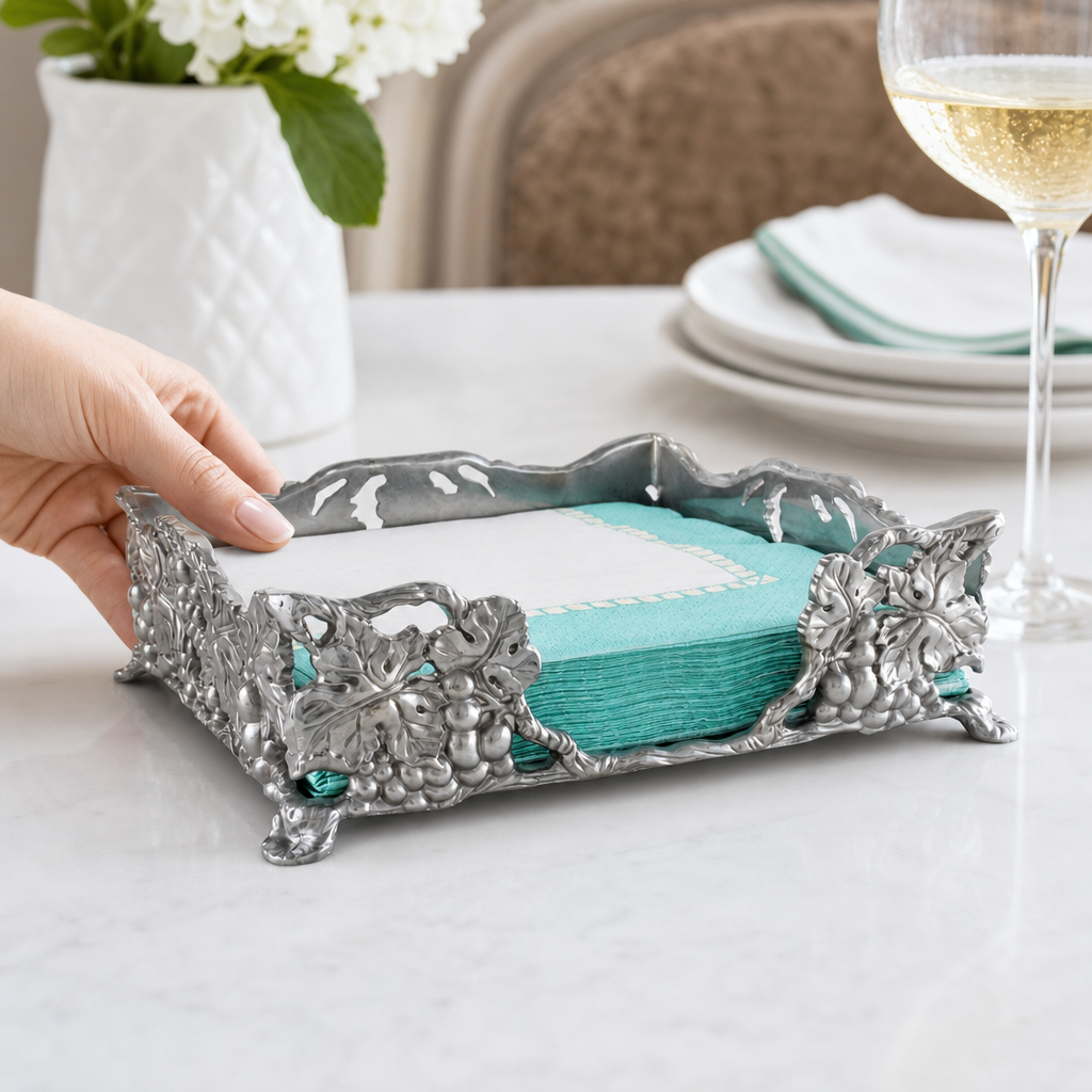 Grape Luncheon Napkin Box