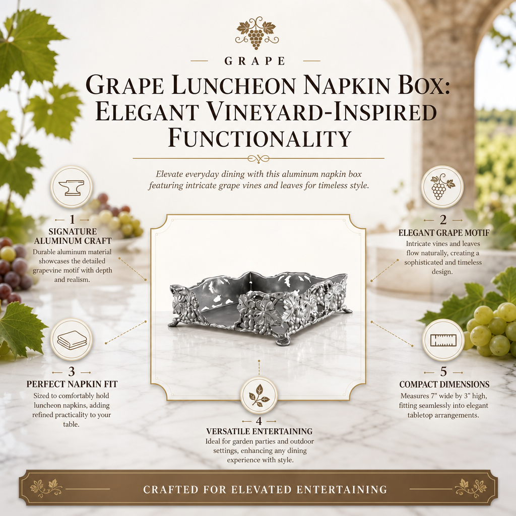Grape Luncheon Napkin Box