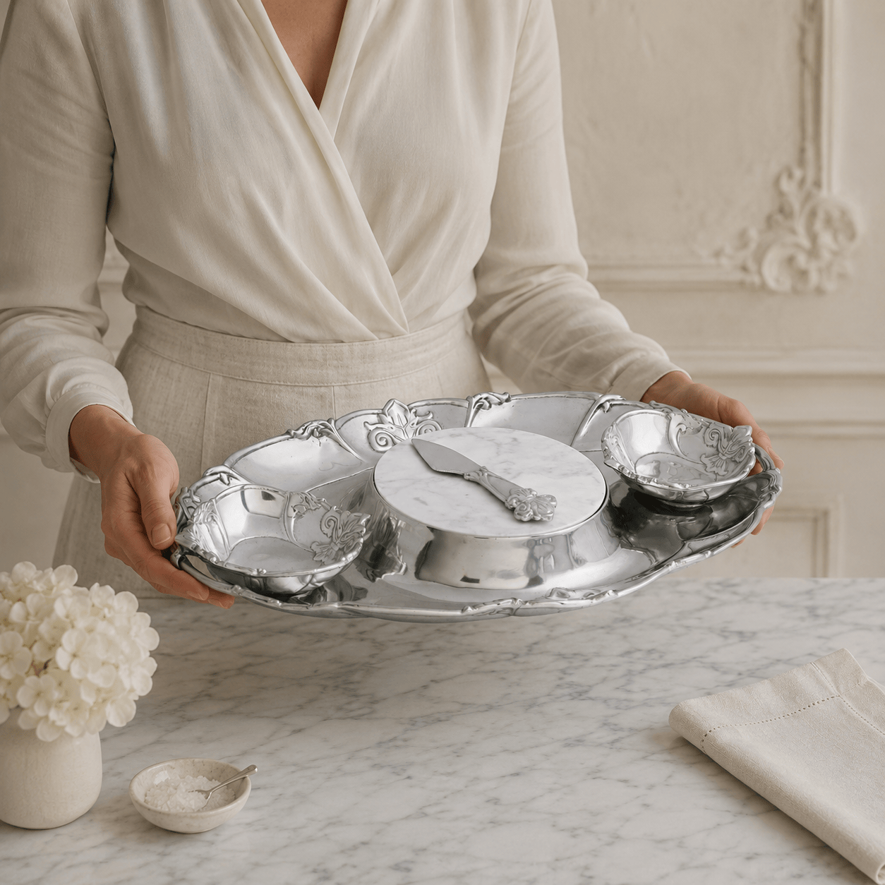 Fleur-De-Lis Tray Entertainment