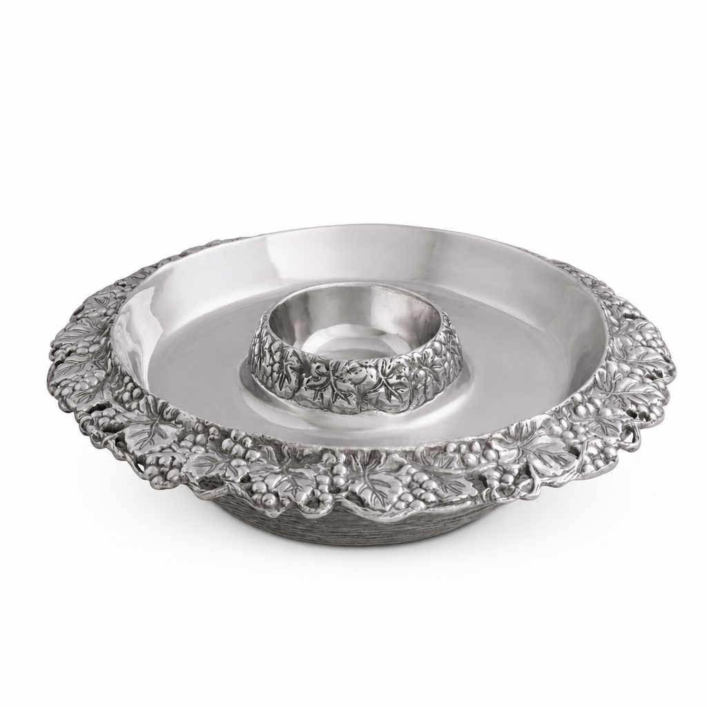Chilling Appetizer and Seafood Serving Bowl - Grape Pattern