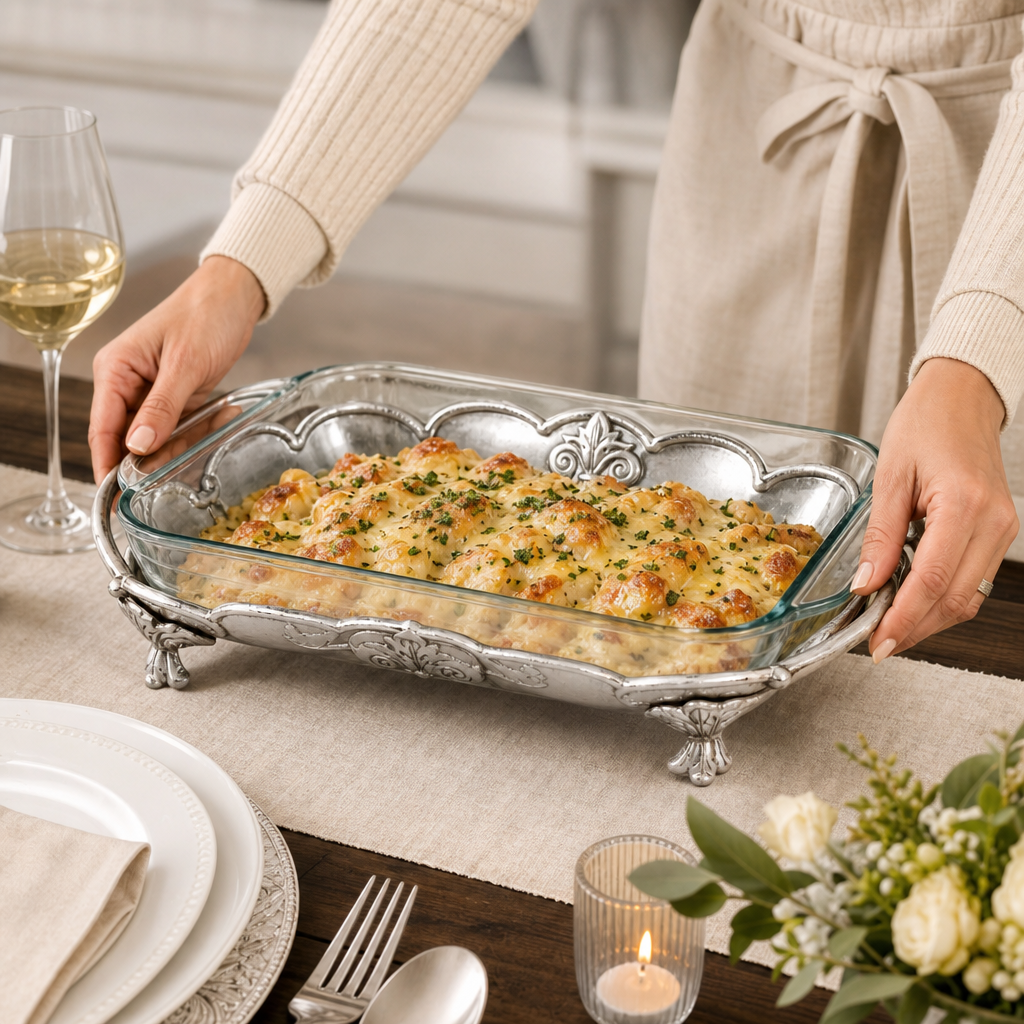 Fleur-De-Lis Pyrex Holder 3qt