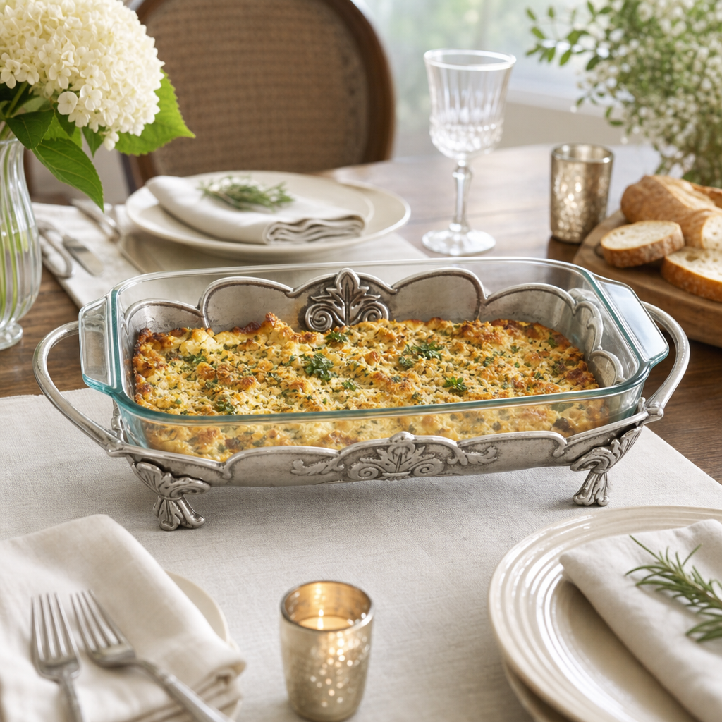 Fleur-De-Lis Pyrex Holder 3qt