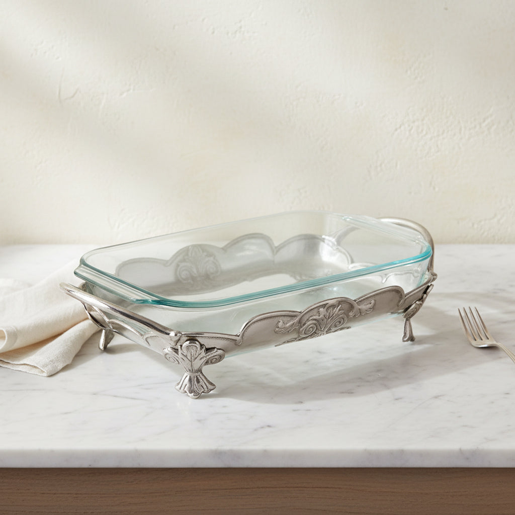 Fleur-De-Lis Pyrex Holder 3qt
