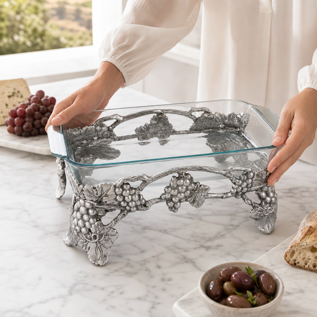 Elevated Grape Pyrex Holder 3qt
