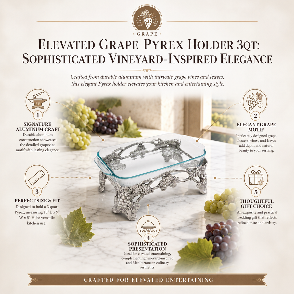 Elevated Grape Pyrex Holder 3qt