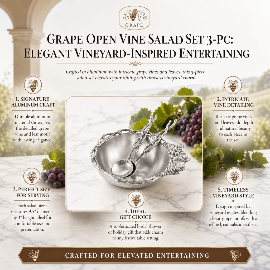 Grape Open Vine Salad Set 3-Pc