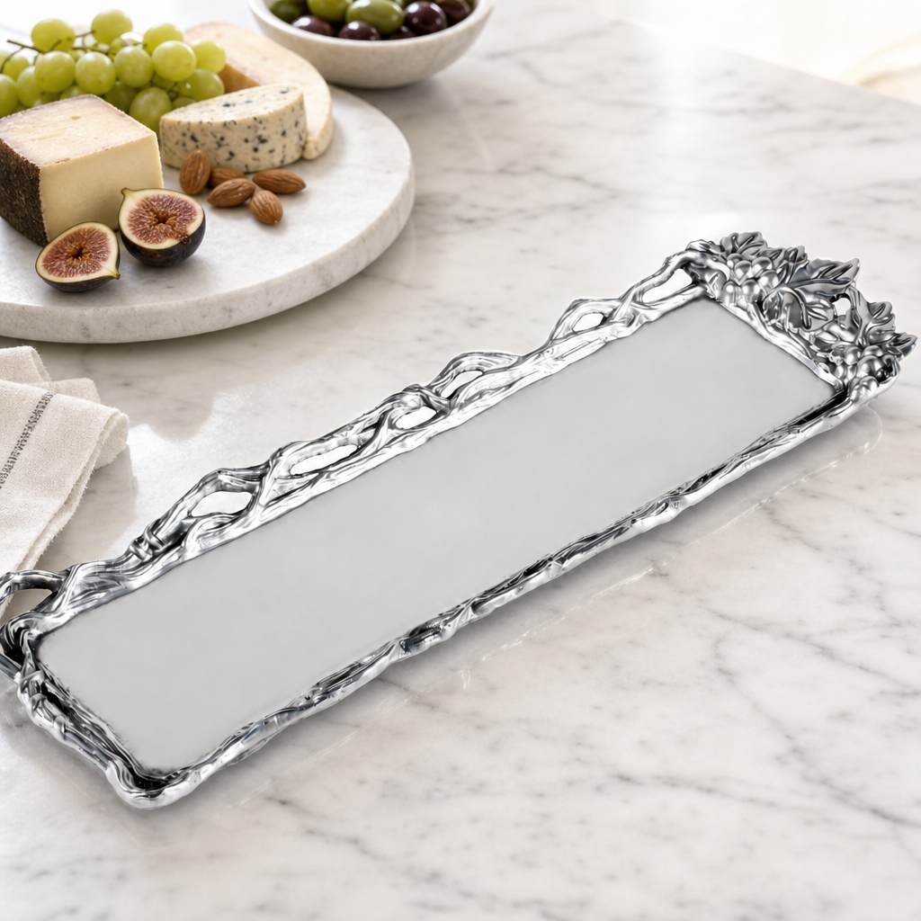 Grape Open Vine Oblong Tray