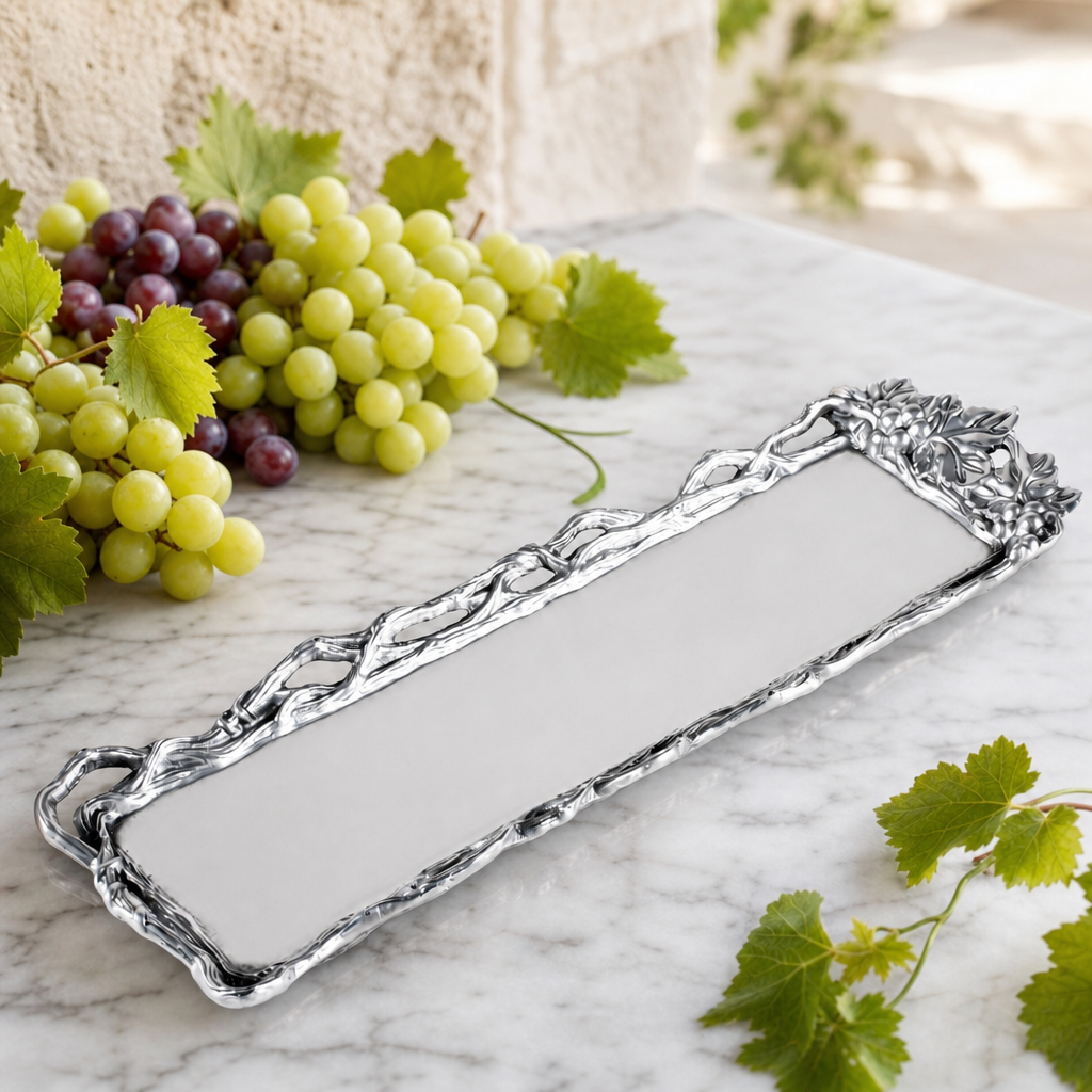 Grape Open Vine Oblong Tray