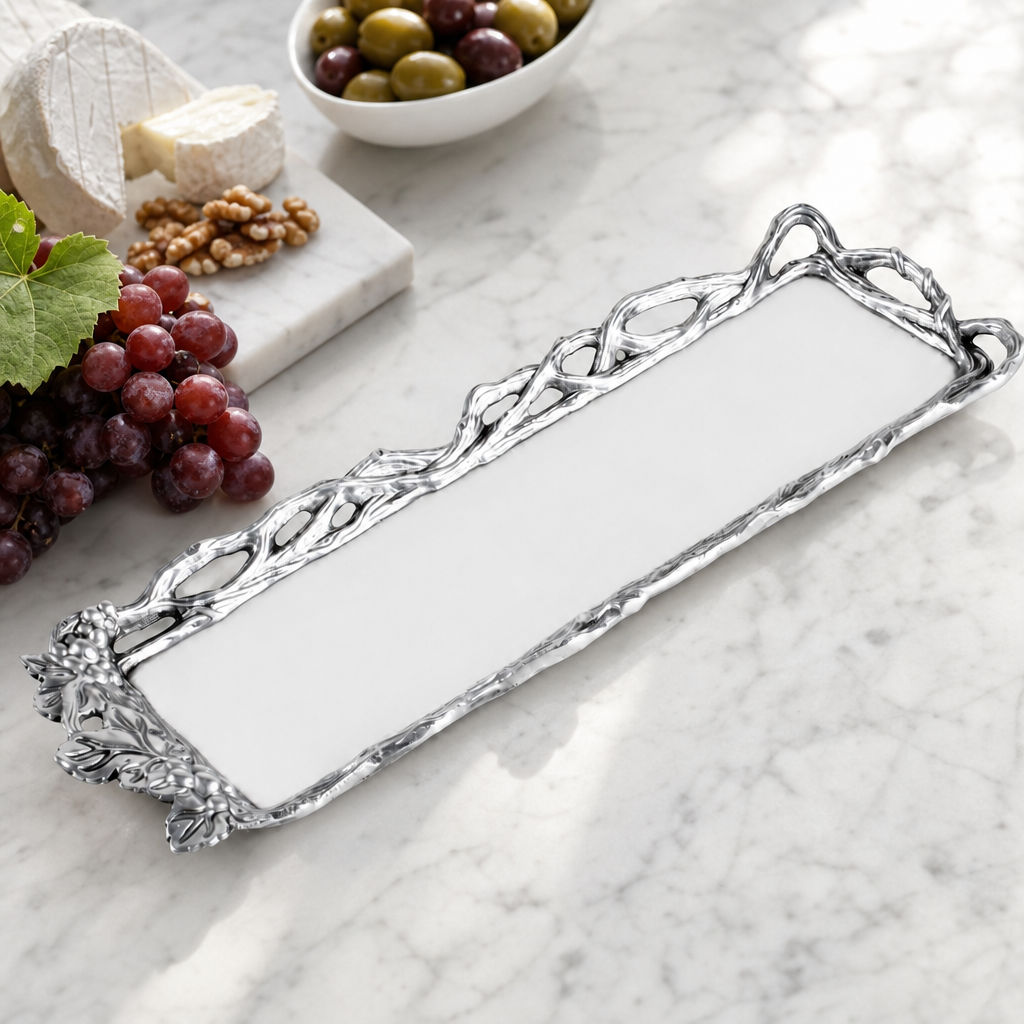 Grape Open Vine Oblong Tray