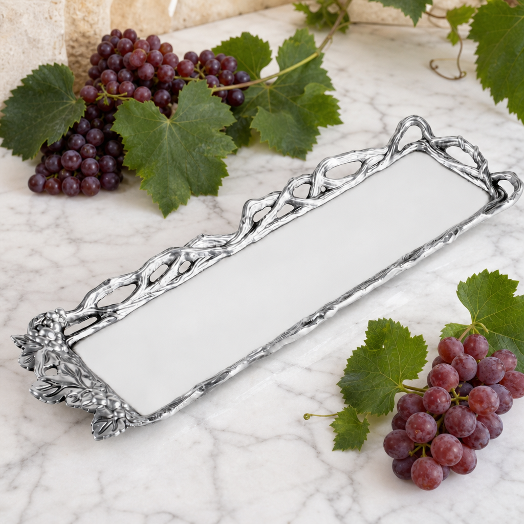 Grape Open Vine Oblong Tray