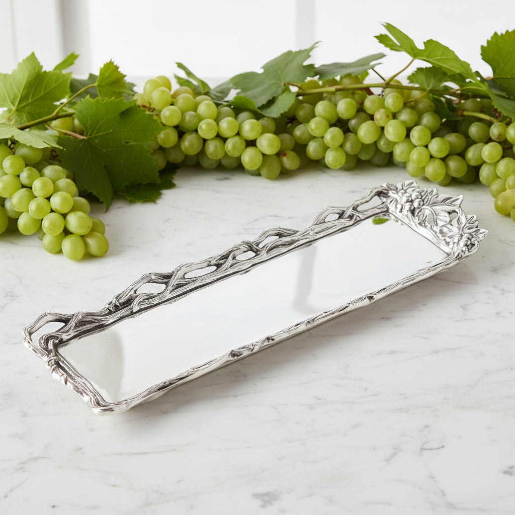 Grape Open Vine Oblong Tray