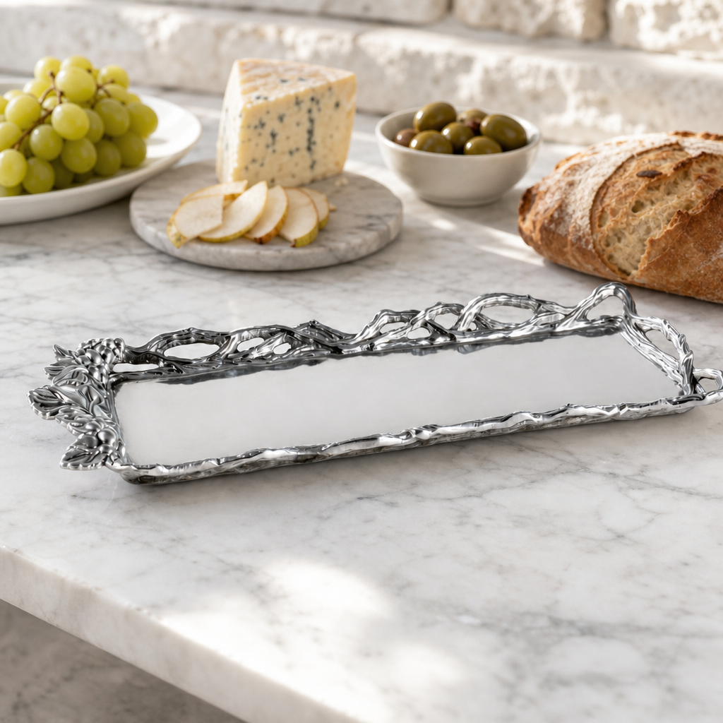 Grape Open Vine Oblong Tray