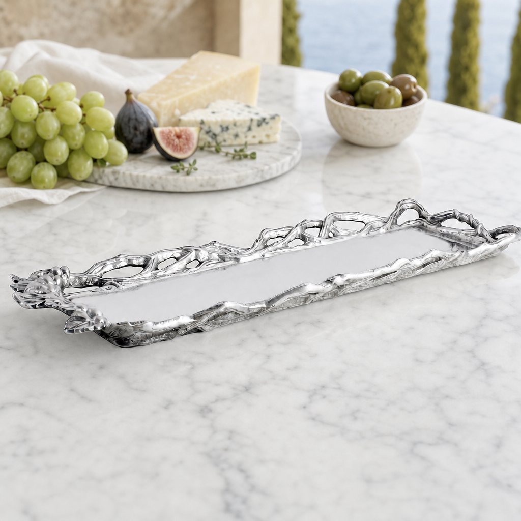 Grape Open Vine Oblong Tray