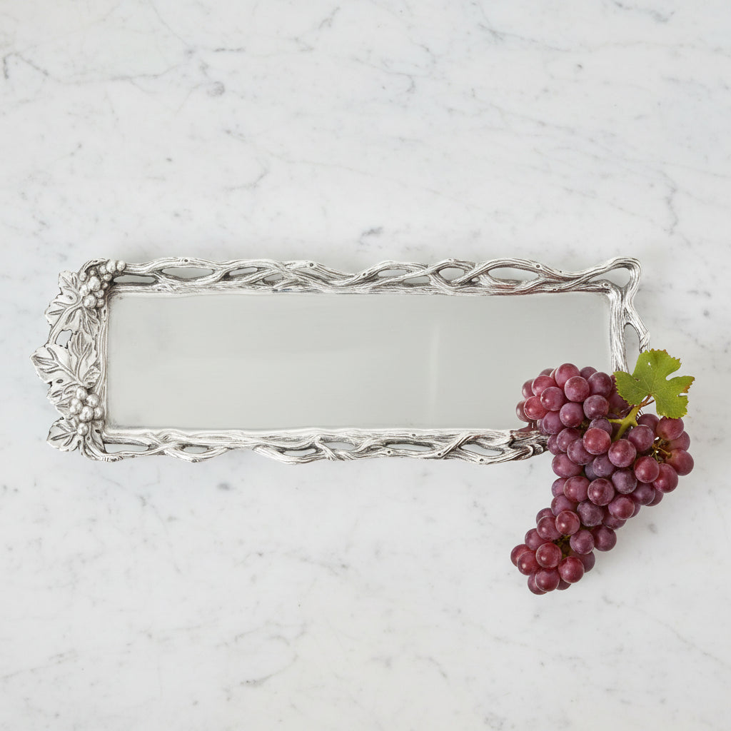 Grape Open Vine Oblong Tray