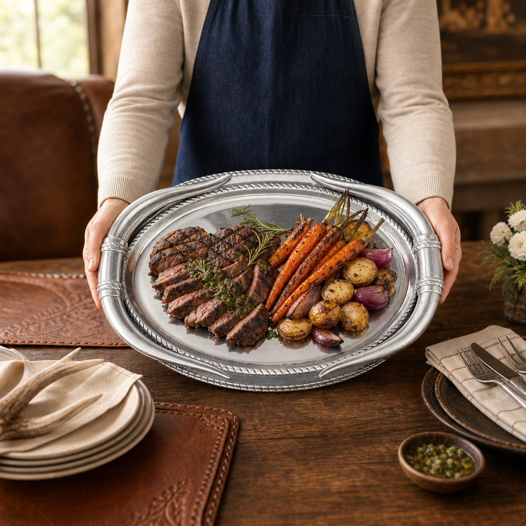 Longhorn Oval Platter