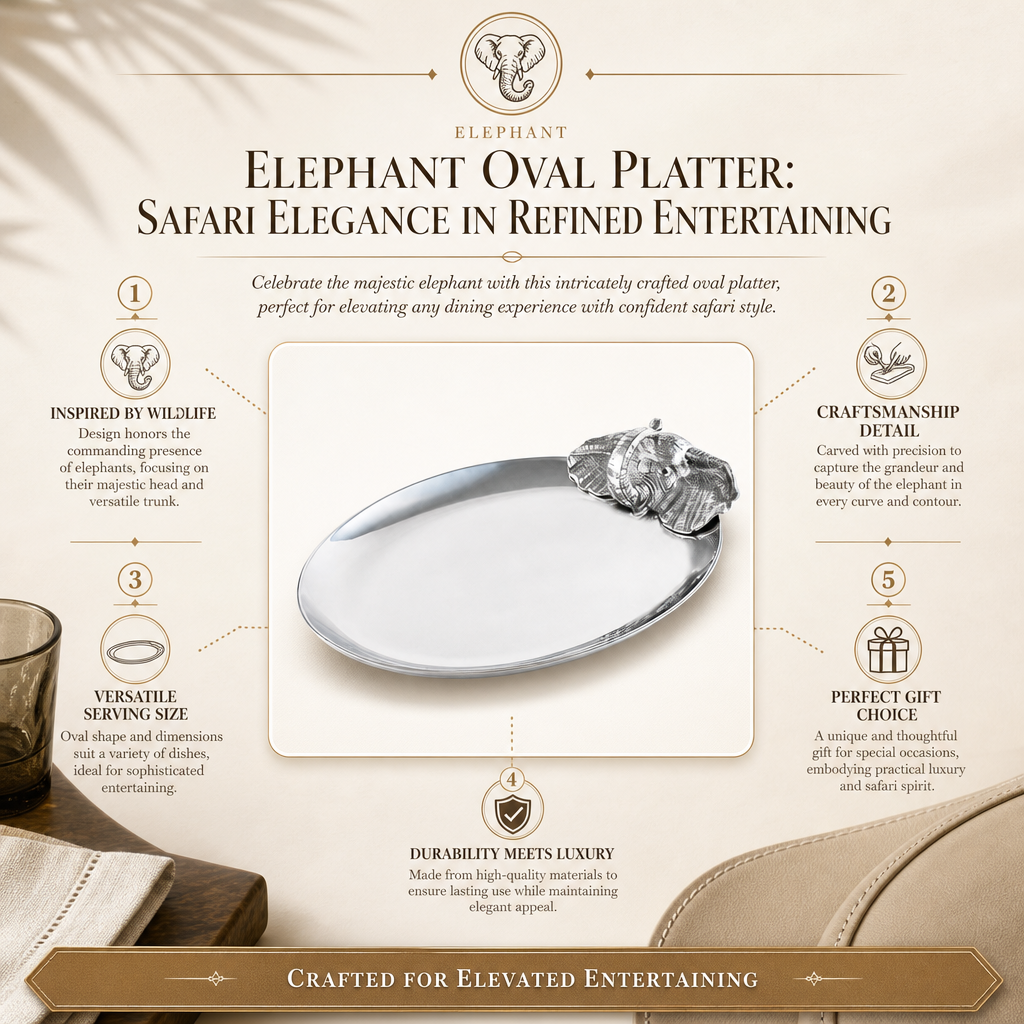 Elephant Oval Platter