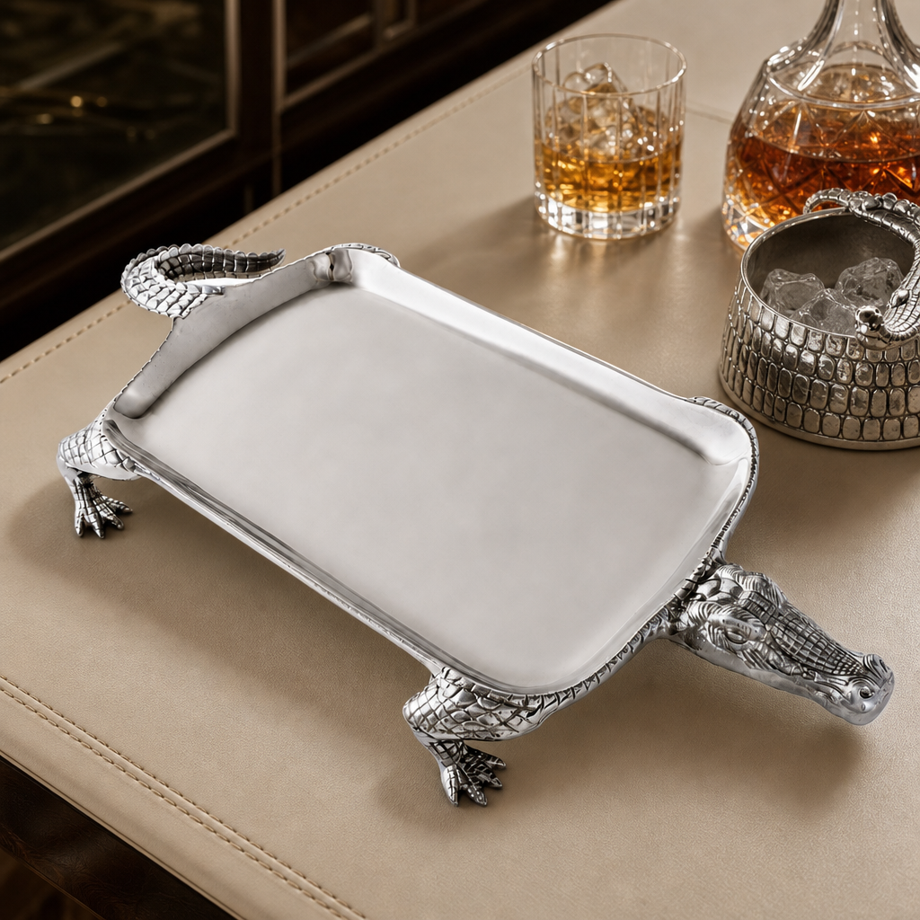Alligator Figural Platter