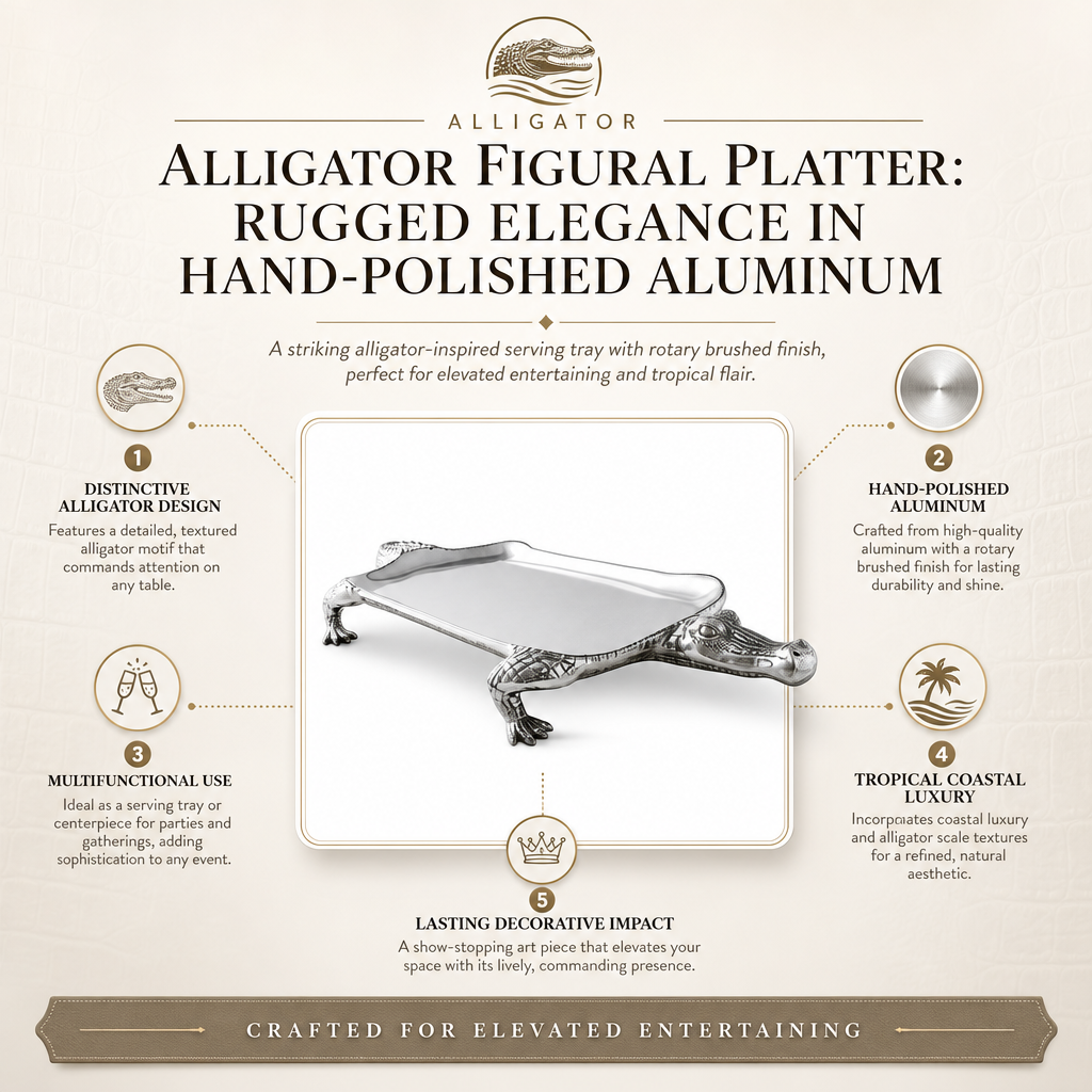 Alligator Figural Platter