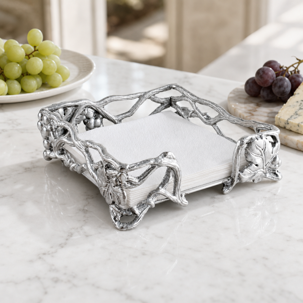Grape Open Vine Napkin Box