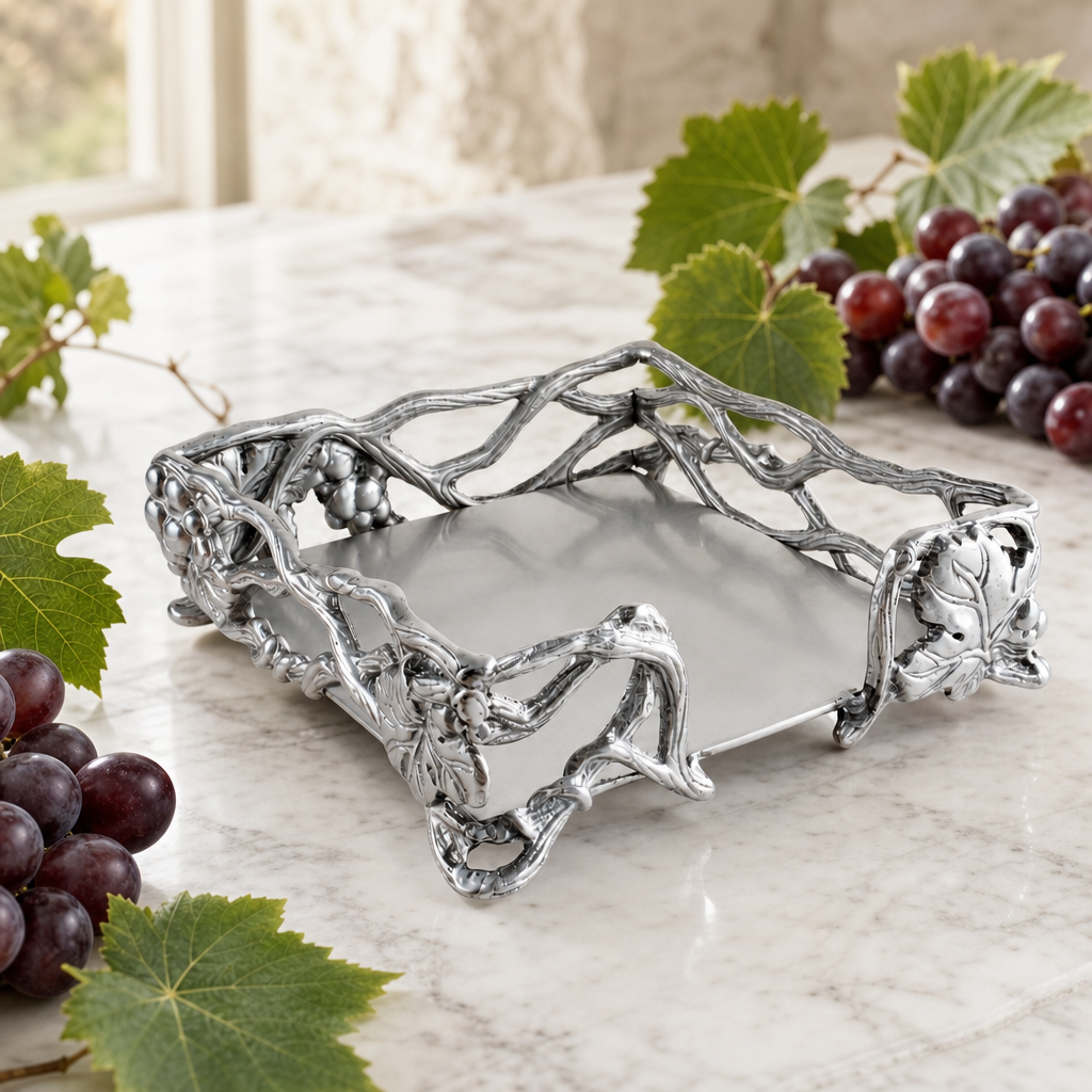 Grape Open Vine Napkin Box
