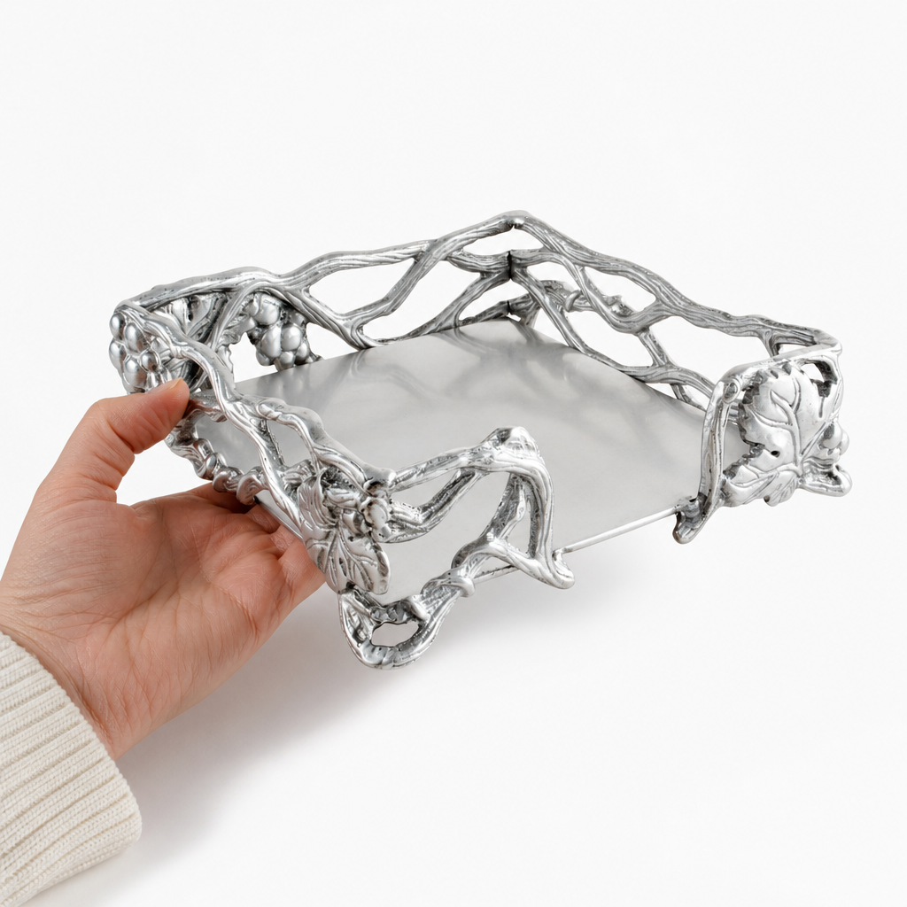 Grape Open Vine Napkin Box